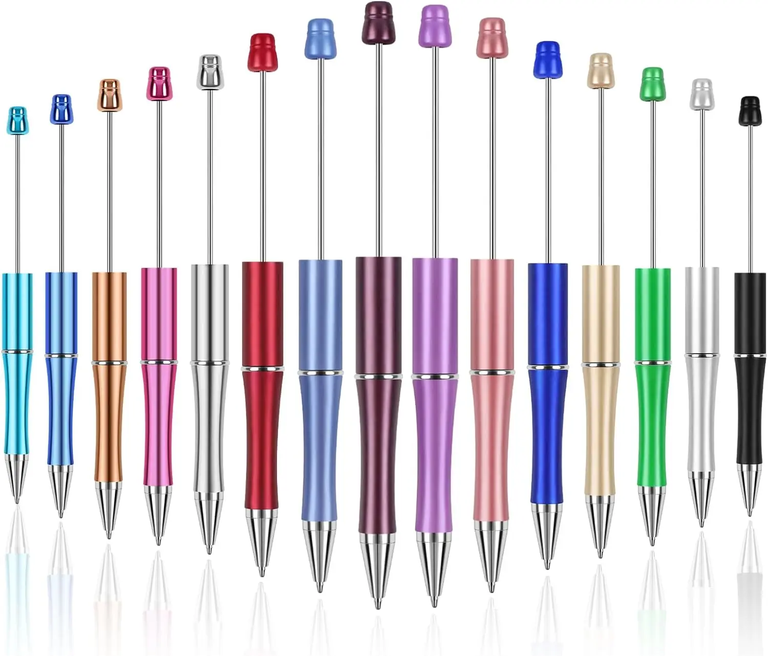 DIY Bead pen multi color Glitter ballpoint pen Diamond Bead gift Pen with custom logo