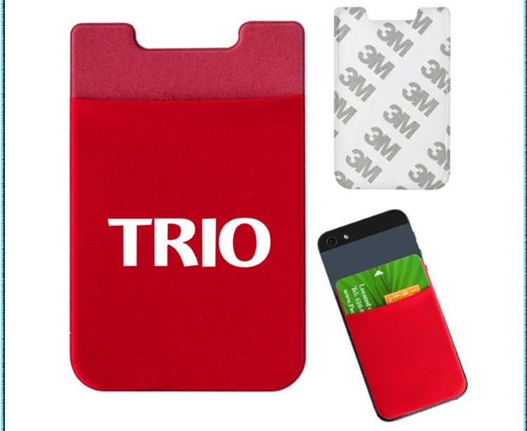 promotional elastic lycra sticky card holder  for iphone
