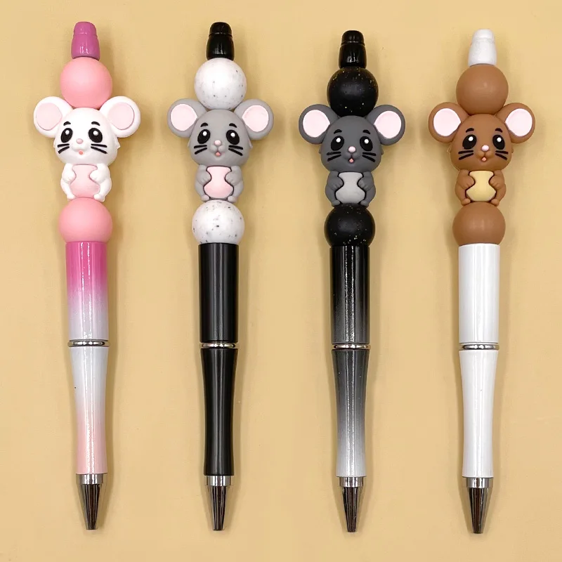 3d Mouse silicone focal beads for pens beads for jewelry making wholesale hair accessories  charms bling