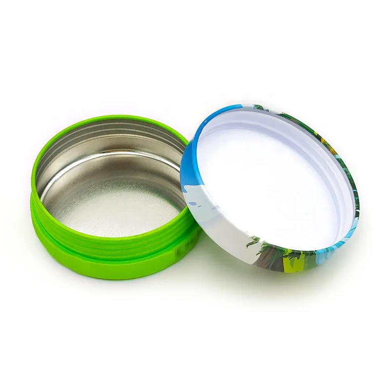 Custom food grade small round childproof pill metal can child resistant medicine tinplate jar twist screw lid CR tin box