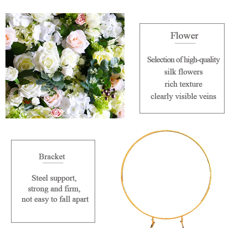 Plant Wall Hanging Shelf Centerpiece Pedestal Artificial Gold Plastic Metal Flower Stand Arch For Wedding