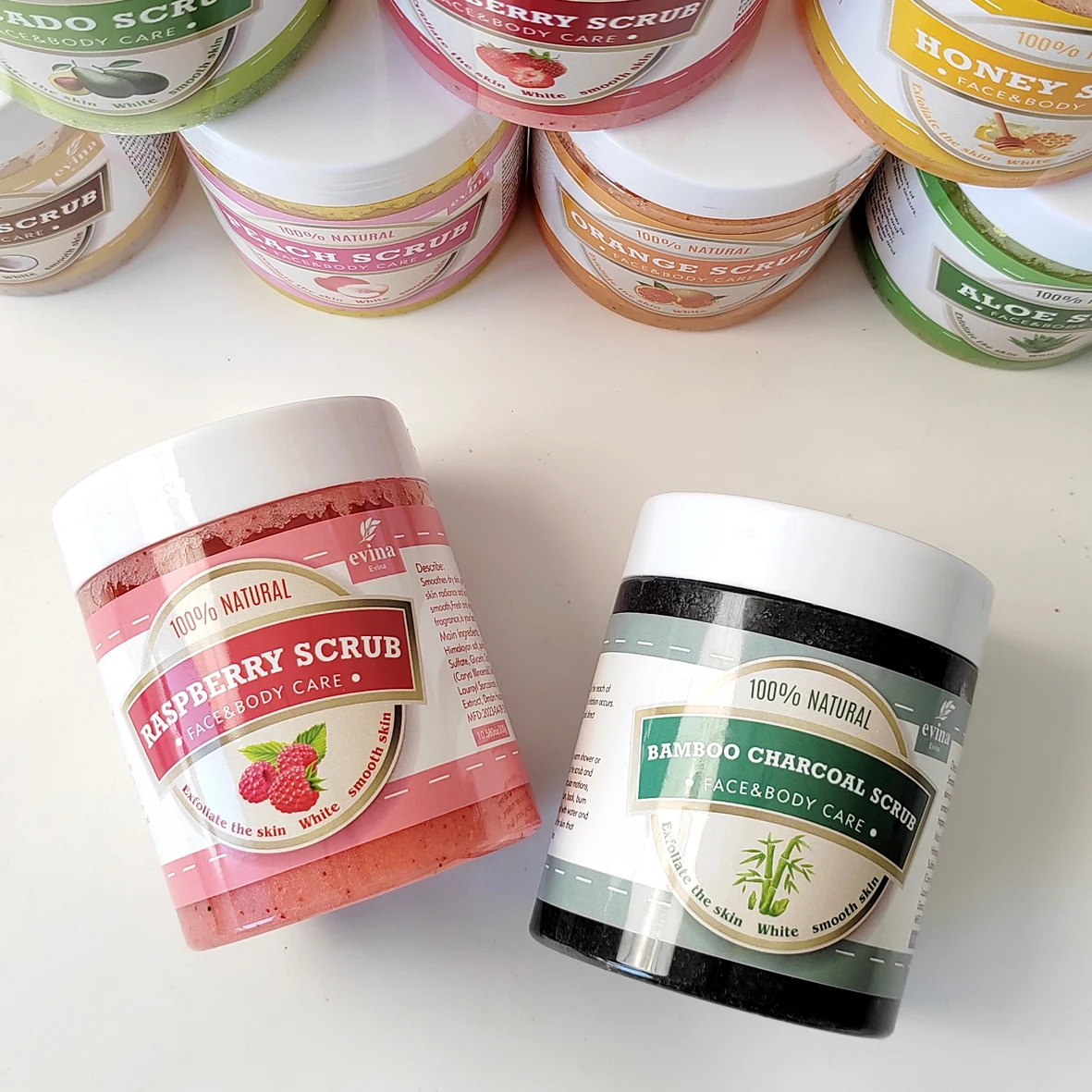 Private Label Whitening Exfoliating Moisturizing Lightening Natural Coffee Sugar Body Scrub