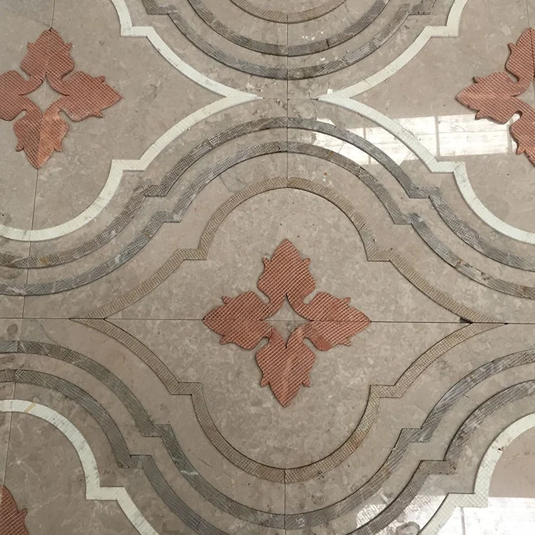 popular natural marble Waterjet Medallion Pattern hotel&villa project design medallion for the royal hotel decoration designs