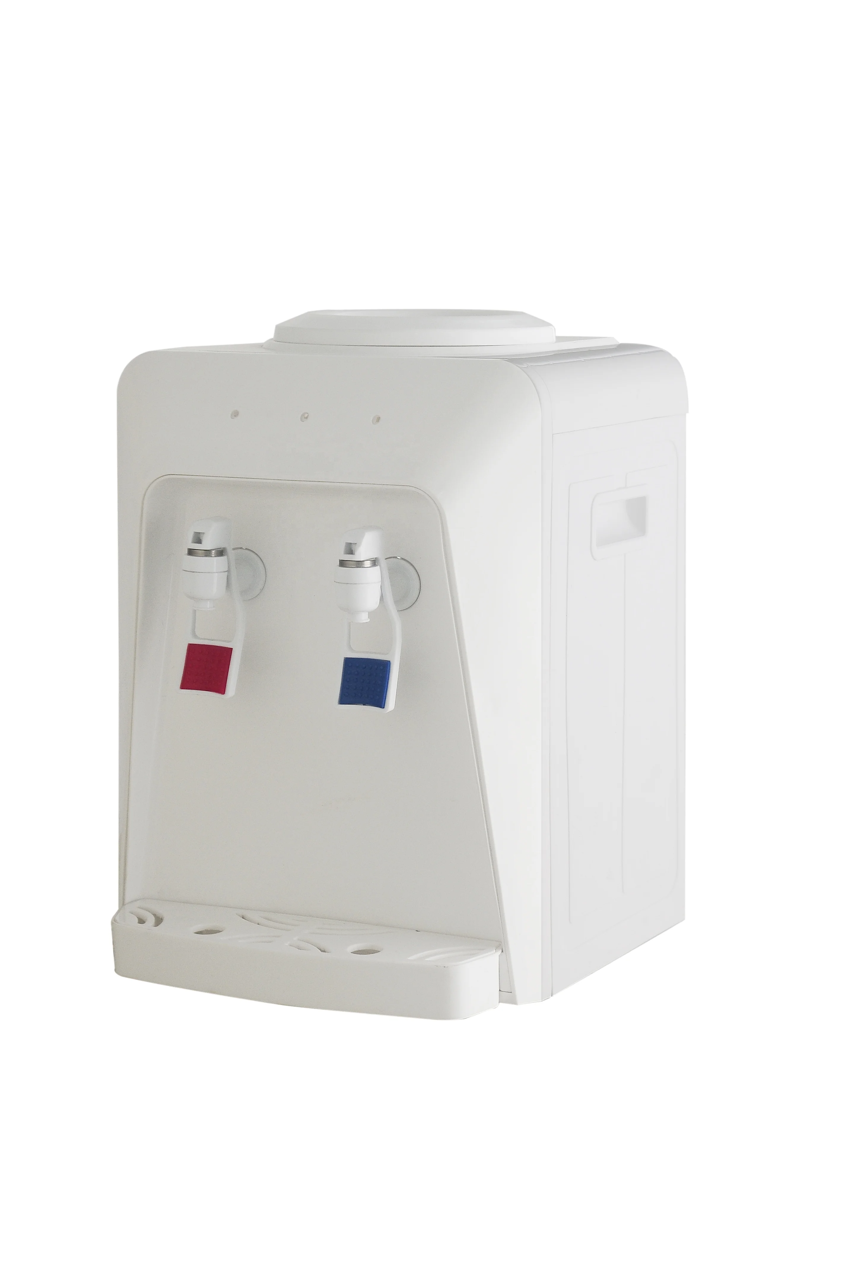 Hot and cold desktop table top water dispenser/water cooler with electronic cooling