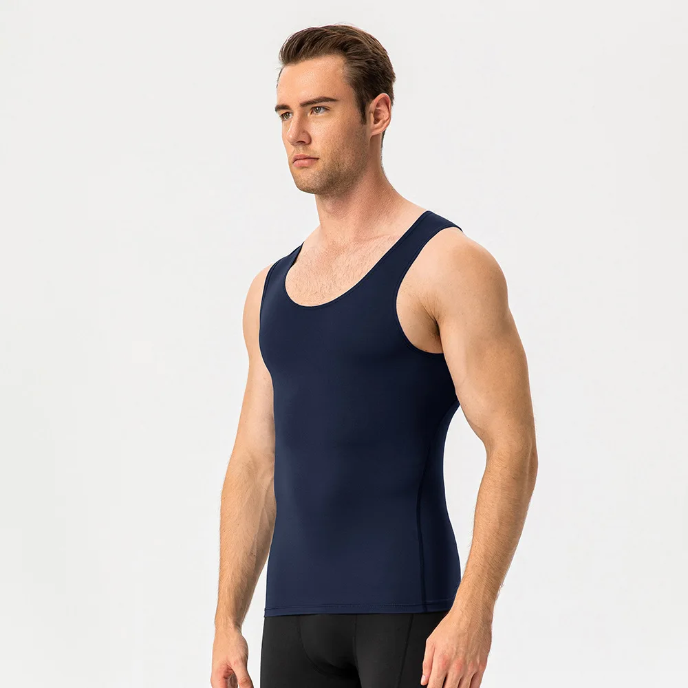 Custom Sports Mens Training Tight Tank Top Basketball Fitness Running Quick Drying Vest For Men