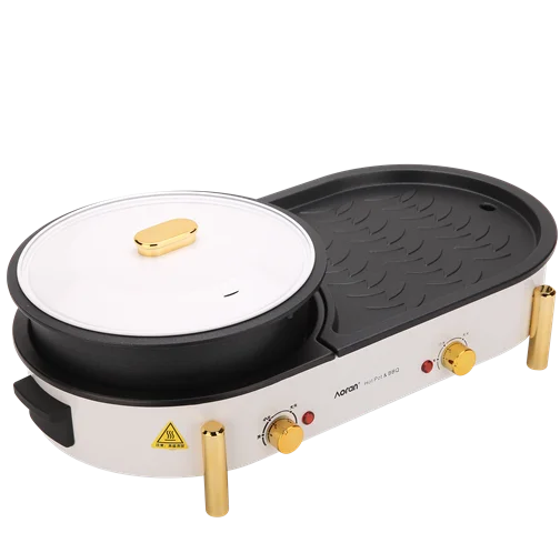 
Professional Indoor Korean hot Pot And Bbq Grill Barbeque 2 In 1 Electric Bbq Grill With Hotpot 