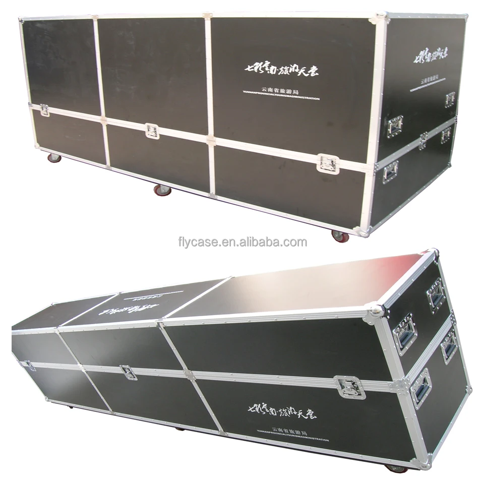 Большой алюминиевый корпус светодиодные ЖК-Чехлы для переноски сценический ящик тяжелых перевозок. Большие яркие чехлы с