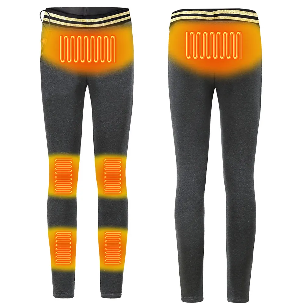 
Heating clothe Outdoor Warm Necessities 6 Zones Areas USB Rechargeable Intelligent Heating Heated Leggings For Women 