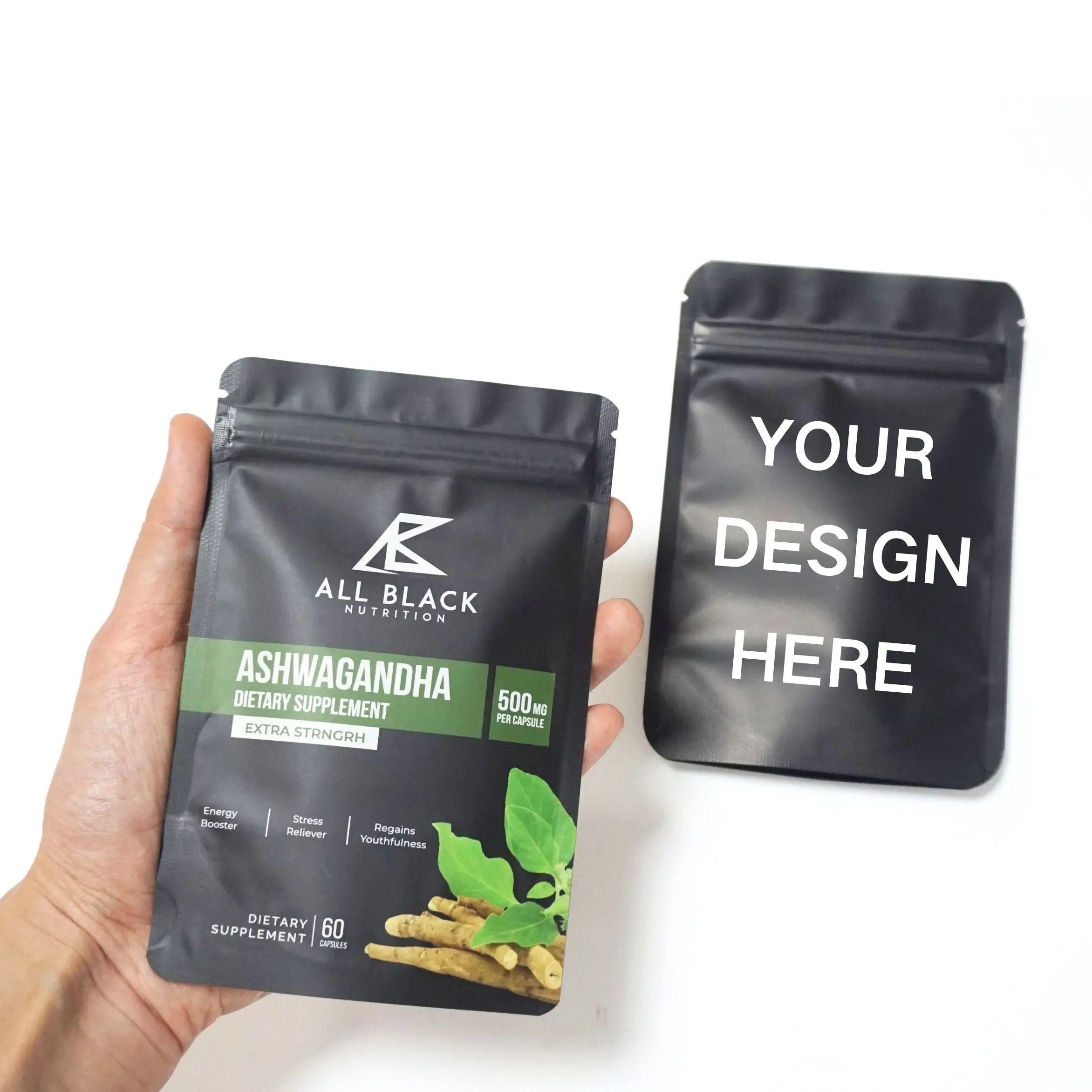 Digital Printing Small MOQ 500PCS Tomato Seeds Foil Laminated Mylar Ziplock Bags For Chia Seed Powder