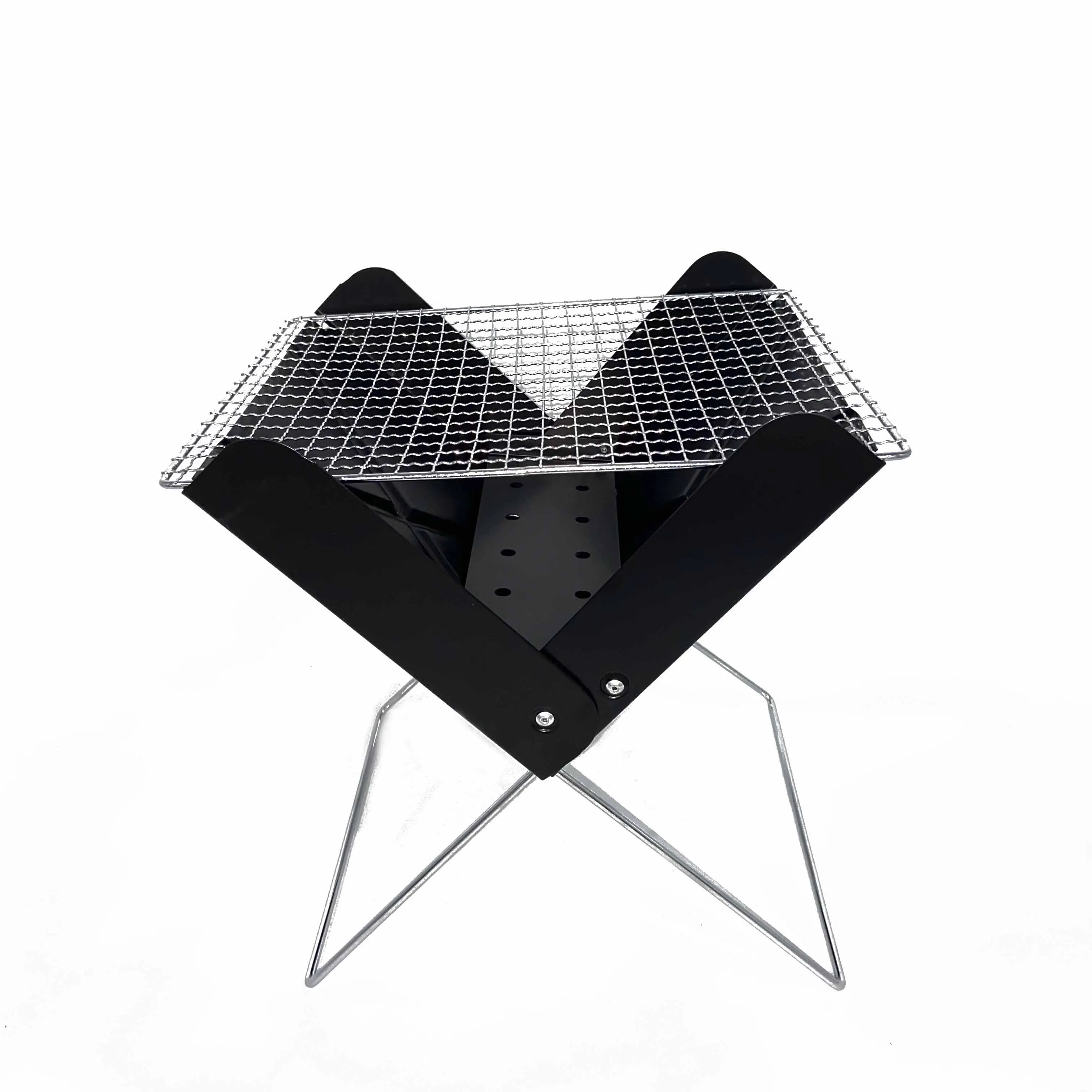 Folding grill outdoor portable barbecue oven camping  BBQ rack charcoal wood stove