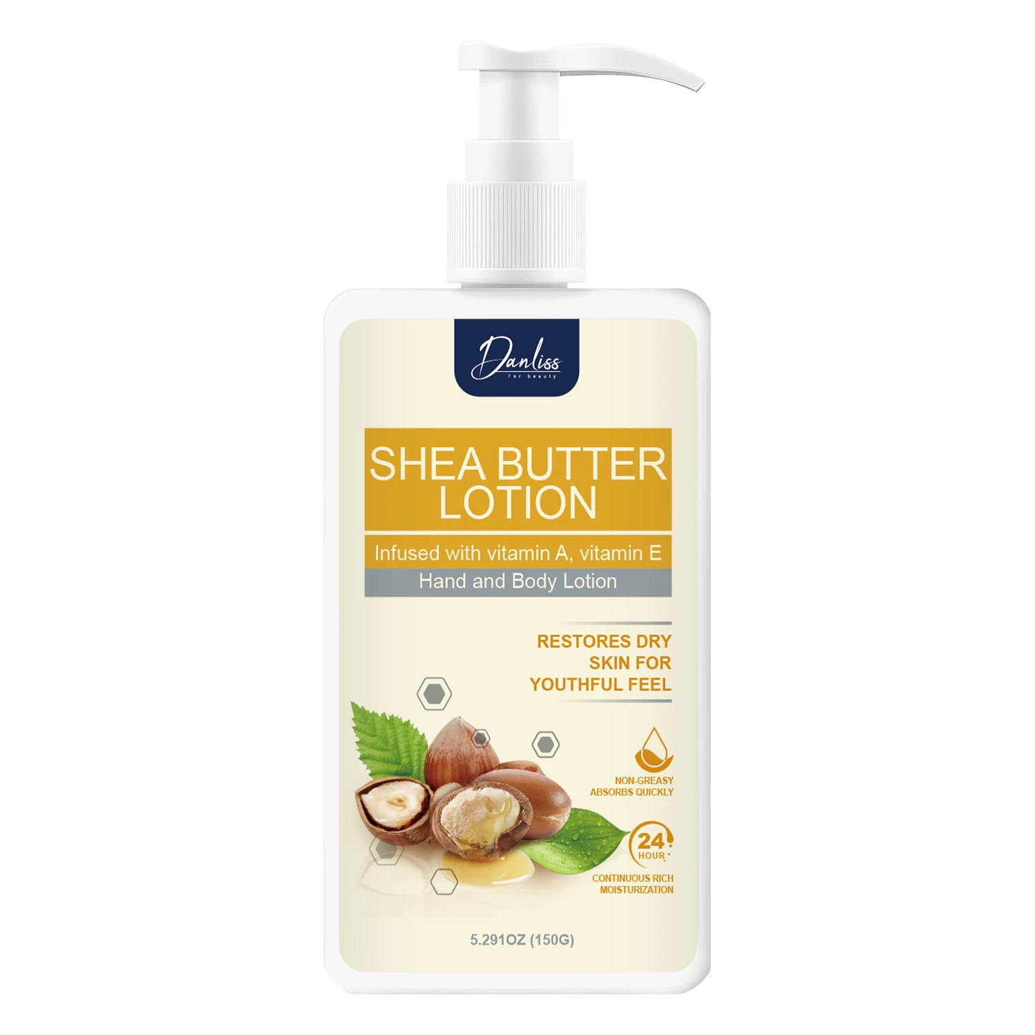 Private Label 150ML Body Cream Skincare Moisturizing Firming Whitening Organic Shea Butter Body Lotion for Face And Body