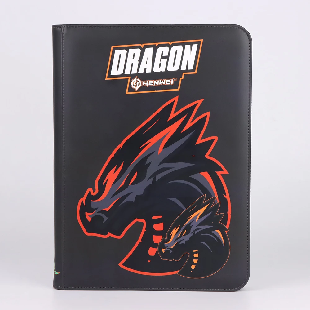 OEM Customize 9-Pocket Pages Display Storage Album Folder Organizer Zipper Card Binder Trading Card Binder