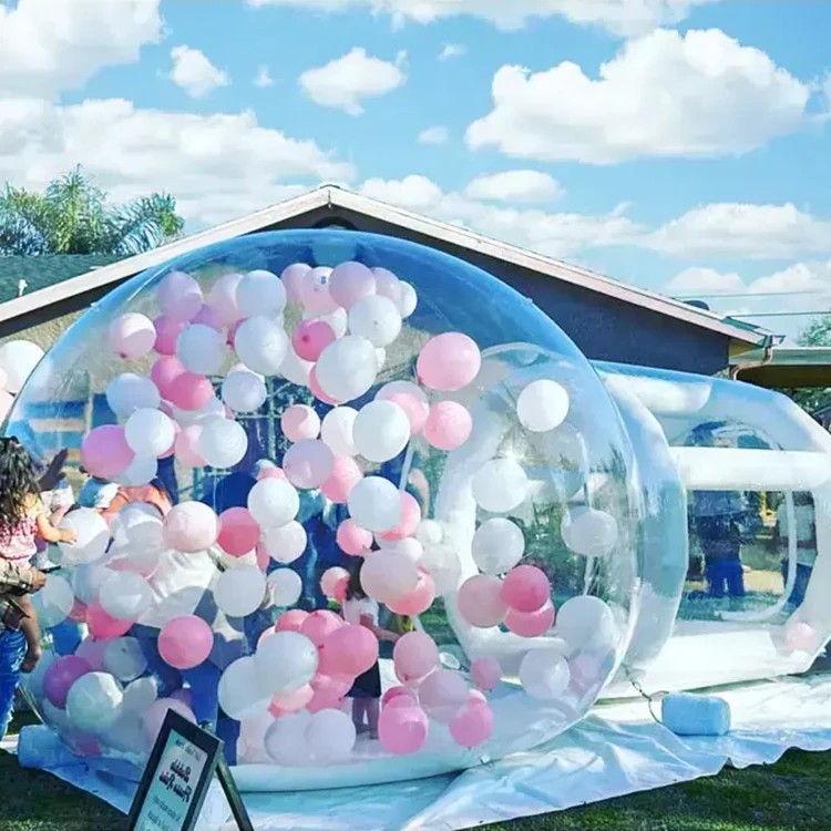Надувной хрустальный купол трехуровневый прозрачный коммерческий пузырь палатка