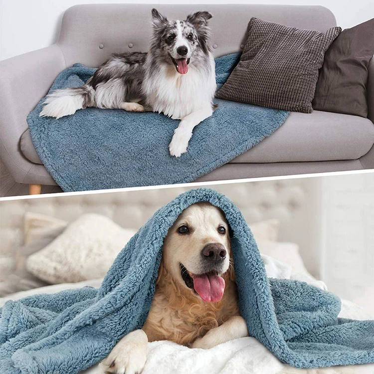 Fuzzy Plush Furniture Protector Sofa Couch Bed Waterproof Dog Blanket