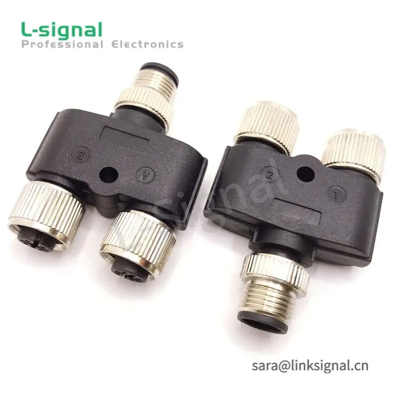 A Code M12 5 Pins Circular Sensor Splitter Connector M12 Adapter 5 Pin for Sale