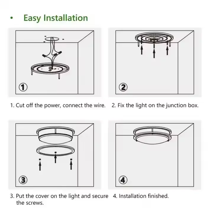 Hot Sell Double Ring ceiling hanging lamps Round Flush Mount led ceiling lighting for home