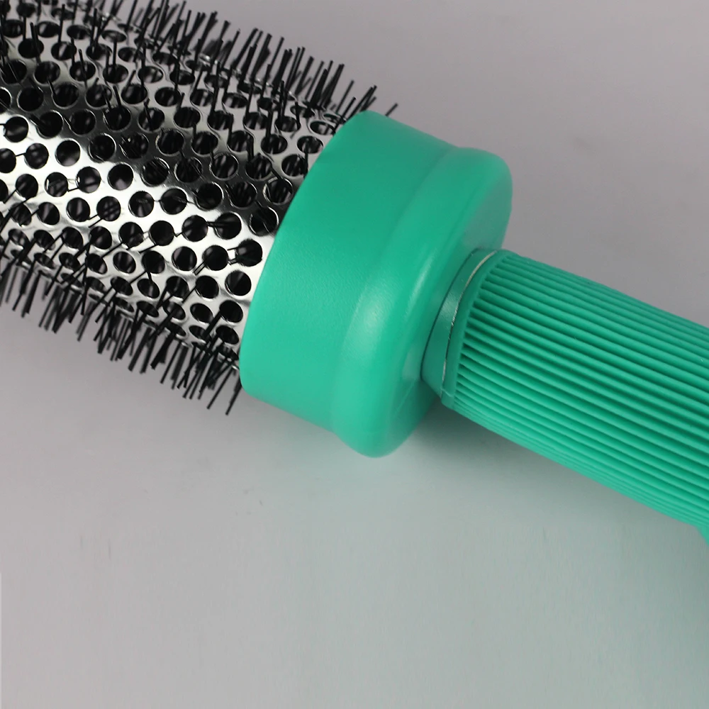 Wholesale Professional Round Aluminum Tube Brush Hair Anti-static Portable Soft Handle Hair Brush Hair Brush