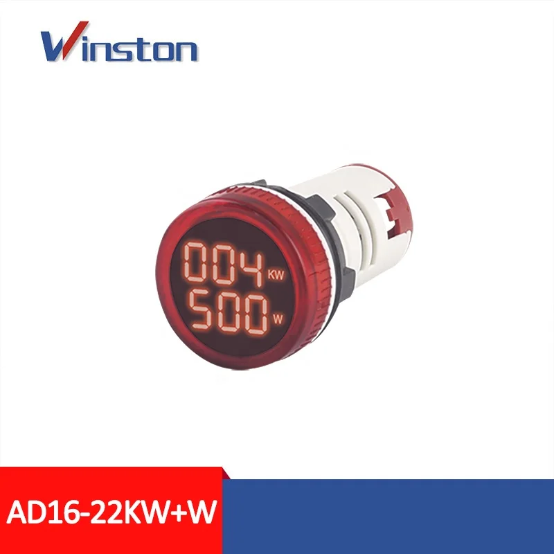 AD16-22KW 22 мм AC светодиодные лампы небольшой цифровой ваттметр индикатор