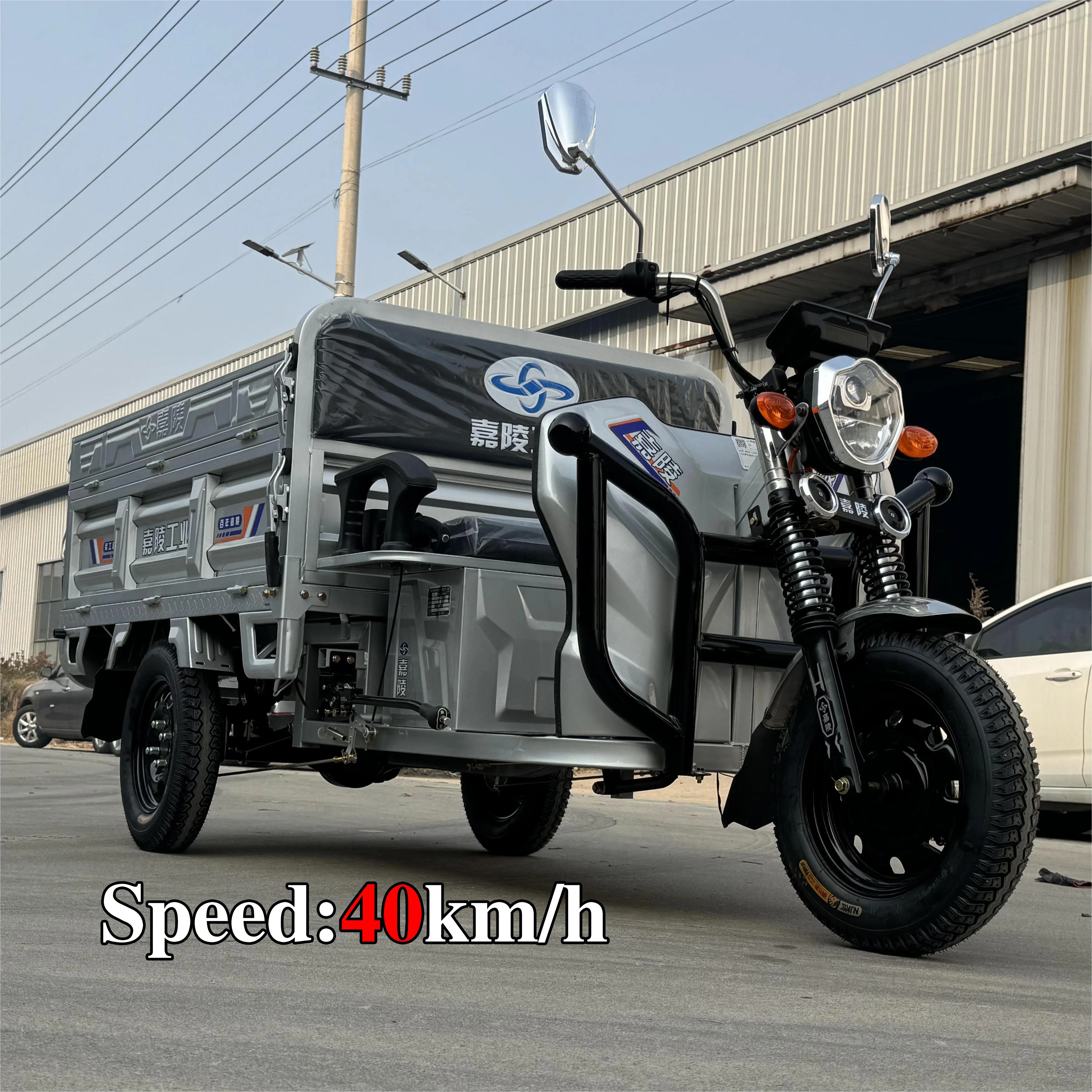 LB-LB160GY Electric Cargo Tricycle for Delivery, 1.6m Length 1500W High Load Bearing with Protective Features