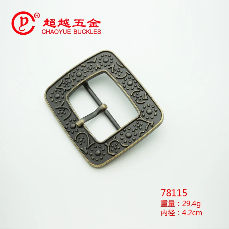 2024 New 42mm zinc alloy metal custom center bar buckles western  belt pin buckle