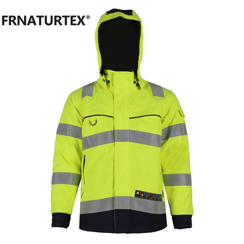 Xinke FR Insulated Fire Resistant Inherent Fireproof Multinorm Construction Mining Winter Workwear Jacket