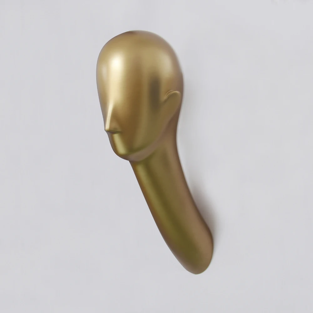 2020 Beautiful Wall Mounted Fiberglass Long Neck Display Mannequin Head for Wigs Hat Scarf Display