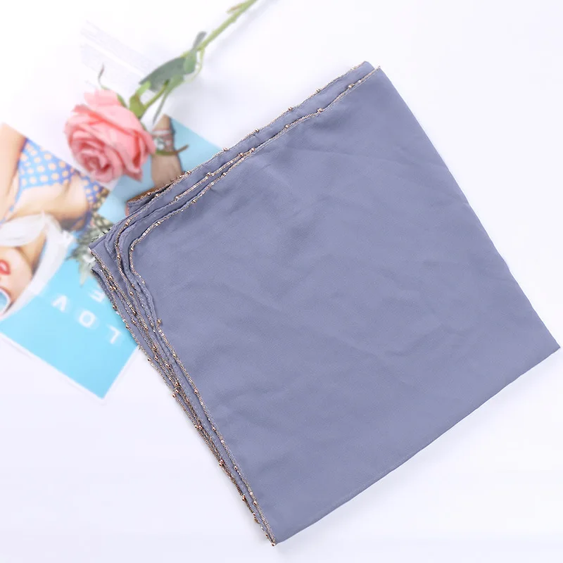 JYW104 Hot sale solid color chiffon soft comfortable jersey hijab scarf for women shawl hijab