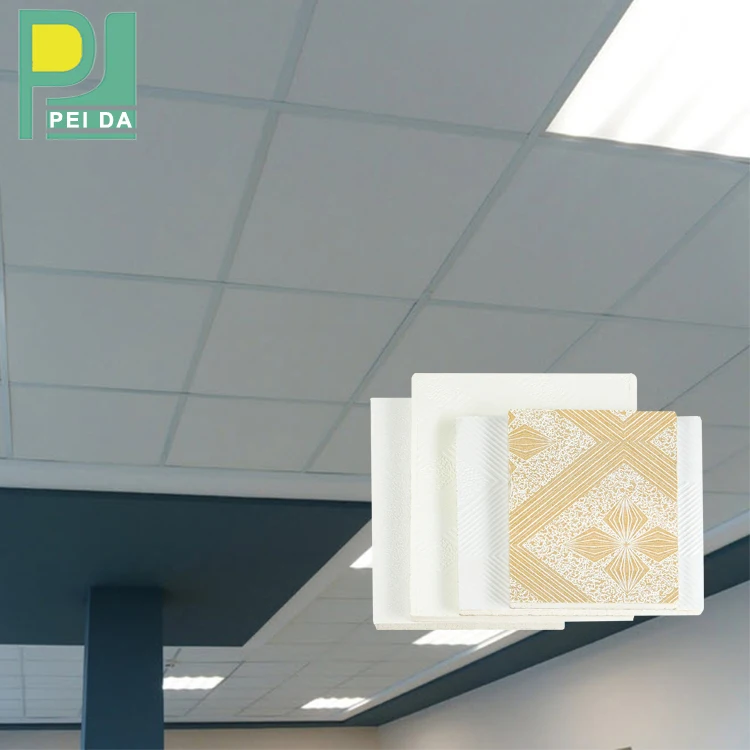Interior High Quality PVC Vinyl Faced Gypsum Board Ceiling Low Price