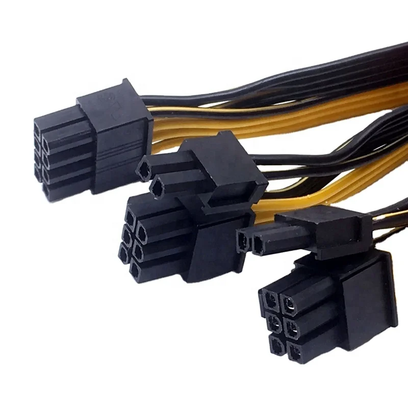 18AWG Video Graphics Card Power Cable 8 pin male to Dual 8pin 2 x (6+2) Male PCI-E Splitter Y Power cable