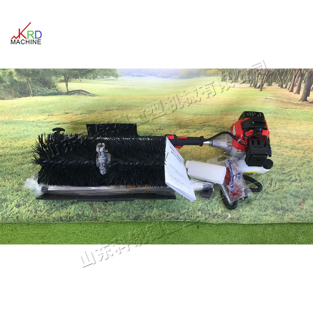 Gasoline turf sweeper Football field sweeping equipment Tennis court cleaning tools Golf course grooming equipment