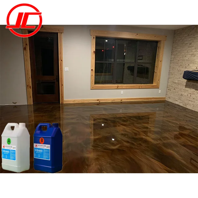 Прозрачная эпоксидная смола для напольного покрытия, 2 части AB