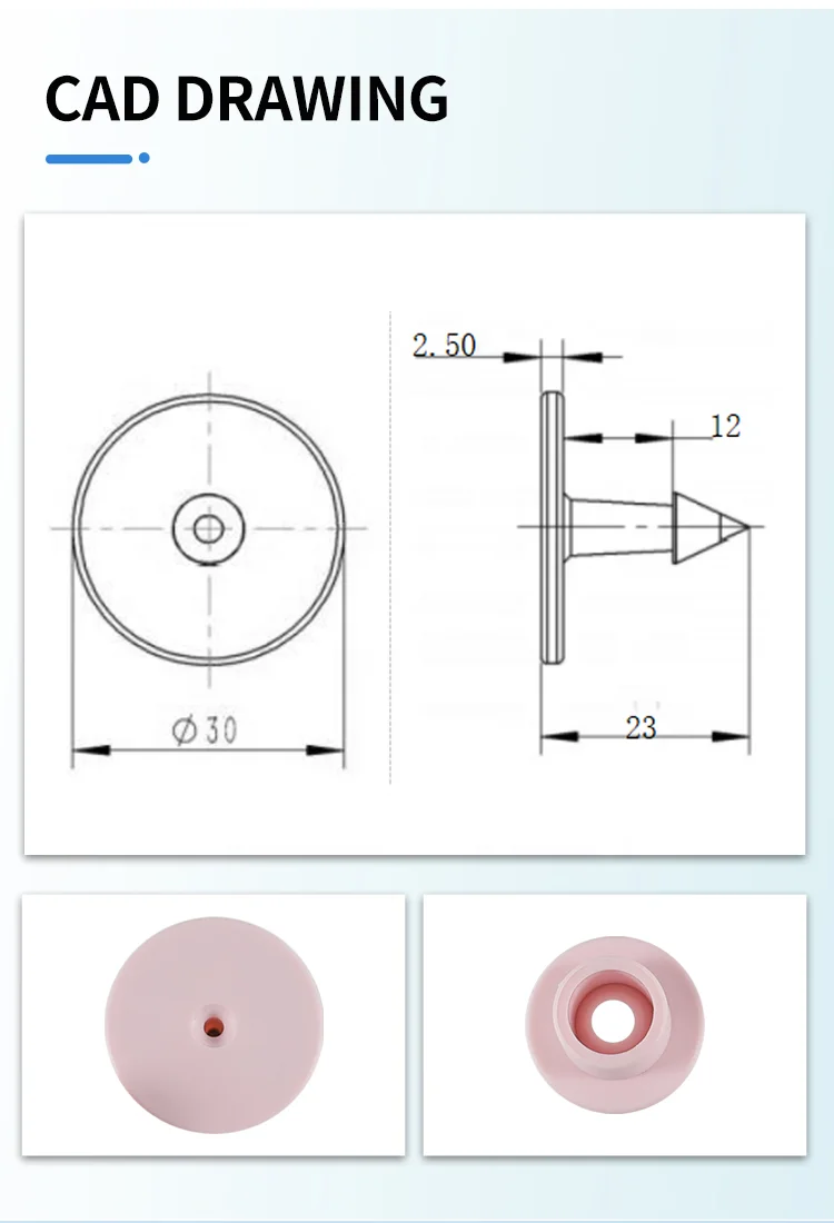 UHF002 Laser Printing TPU Material UHF RFID Strip Pig Sheep Ear Tag For  Farm Livestock Management