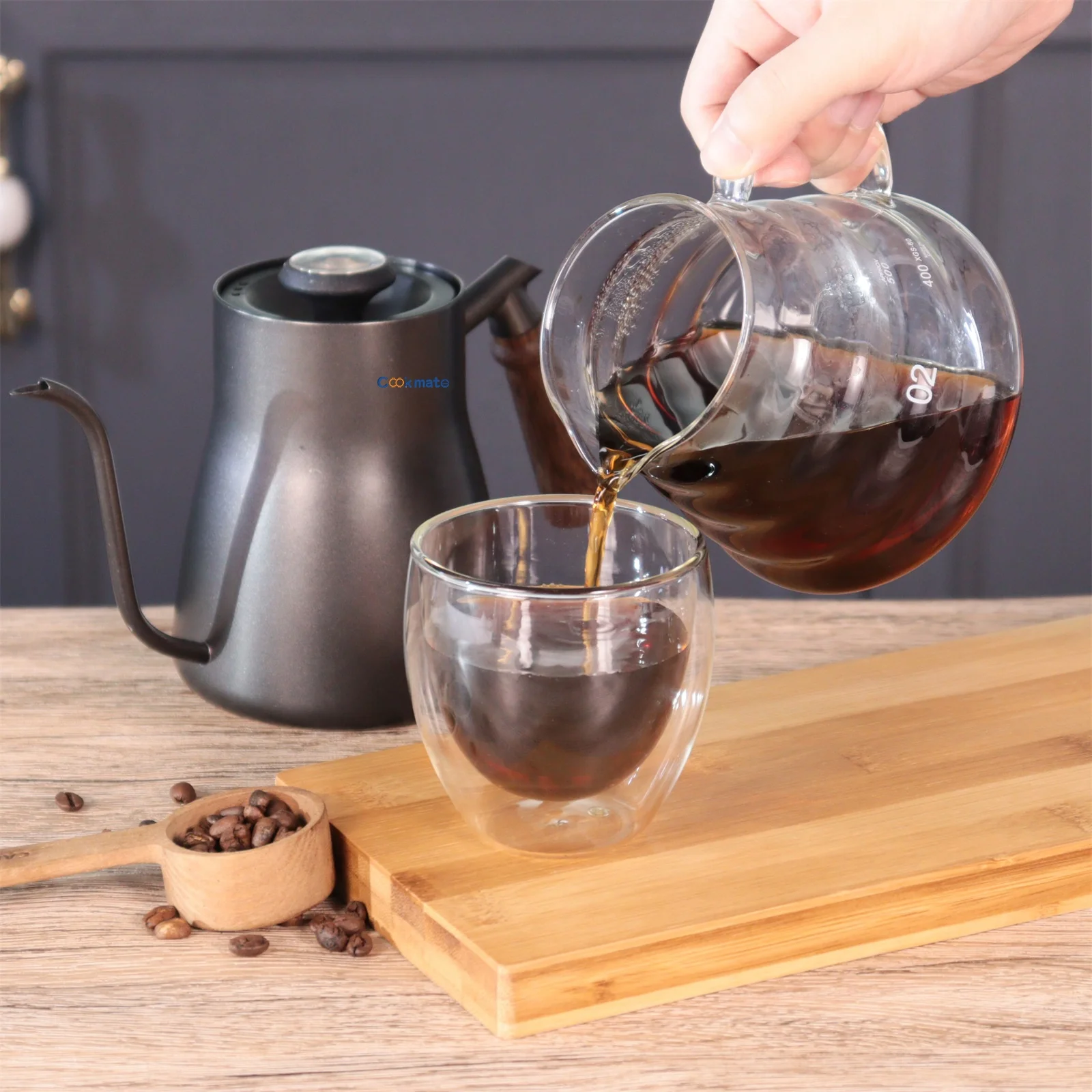 Cookmate Favourite Automatic Coffee Machine Portable 850Ml Kettle Drip Coffee Set For Camping Fishing Rv