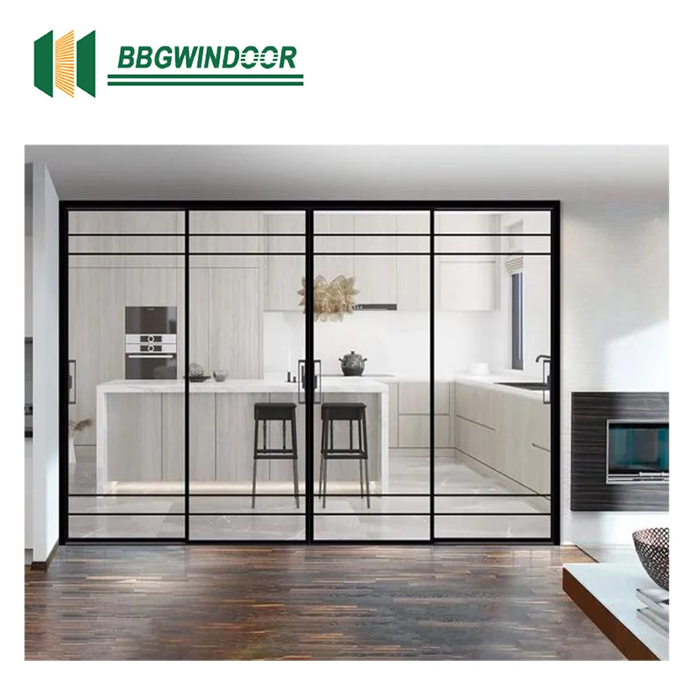 Lukliving теплоизоляционная Балконная Раздвижная стеклянная дверь с двойным мягким закрытием 8 колесная раздвижная для виллы