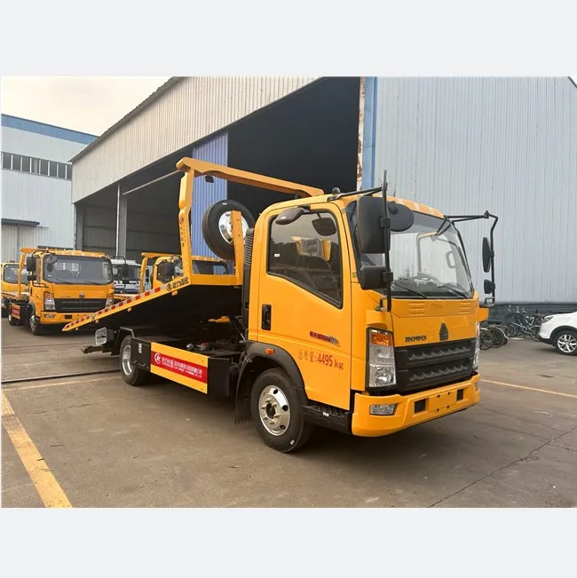 HOWO 5 tons Hydraulic Wrecker Tow Truck Flatbed Tow Truck for Sale in Philippines