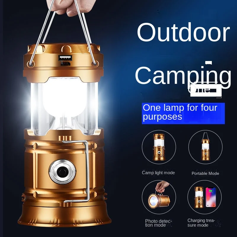 Multifunctional Waterproof Horse Lantern Camping Light Portable Led Solar Lights Outdoor