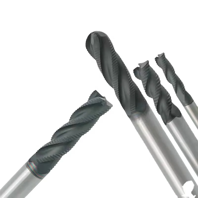 high performance CVD diamond coated roughing end mill cutting for Graphite mold processing