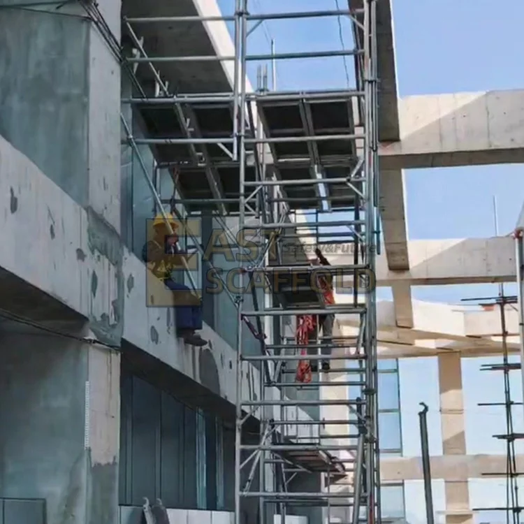 Строительная площадка алюминиевые строительные леса с консольной платформой