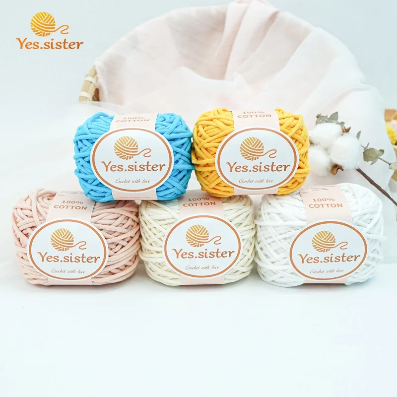 Роскошная хлопчатобумажная трубчатая пряжа, нейлоновая пряжа для вязания крючком, веревка для макраме, камвольная нить для ручной вязки крючком