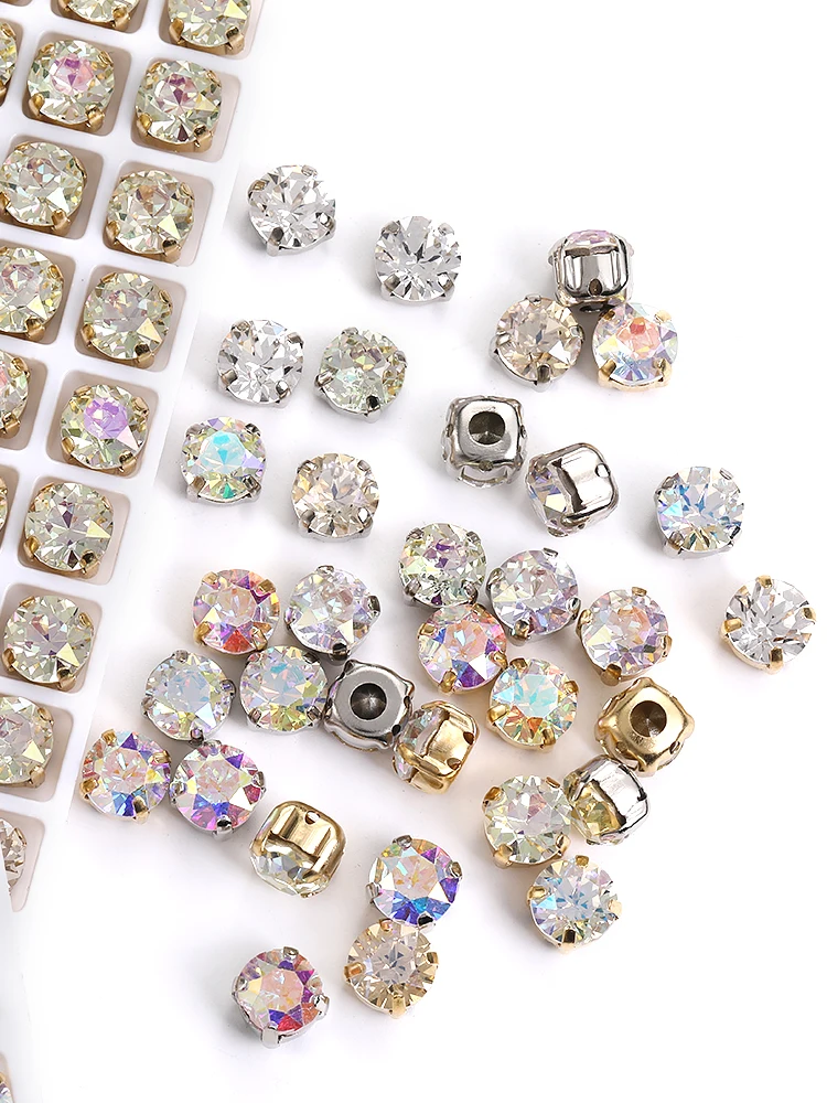 Xichuan  Factory Sale  Xirius Shape Glass Crystal  Claw Rhinestones  with Copper for Jewelry Accessories and clothes  bags