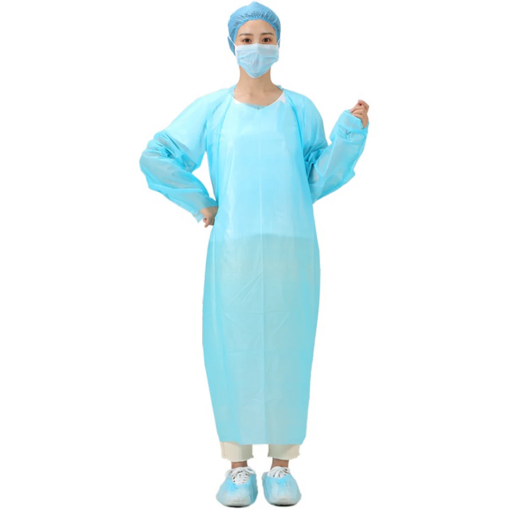 Eco-friendly CPE Apron Disposable with Sleeves Waterproof Plastic Gown