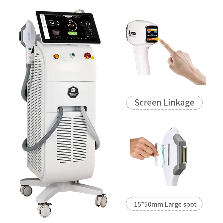 RF Equipment germany 2 handles multifunction ipl+808 diode laser hair removal skin care machine salon use