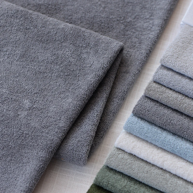 Henry Fabric Factory Directly Sells High Quality Solid Color Thick Polyester Fleecy Waterproof Sofa Fabric