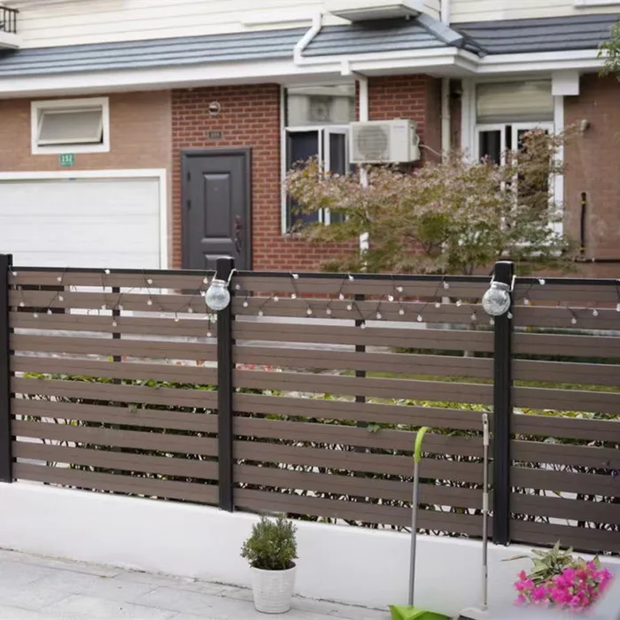 6 футов композитная WPC алюминиевая рама ограждение стены дерево пластик Евро открытый декоративный сад дешевые панели забора