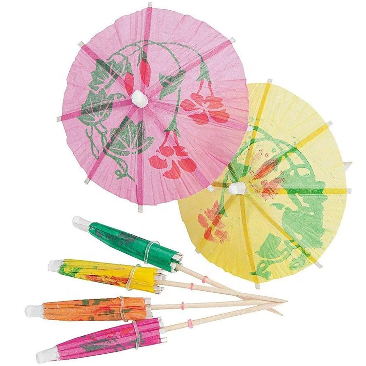 144 Pieces Umbrella Sticks Wedding Summer Party Food Drink Decorations Picks Cocktail