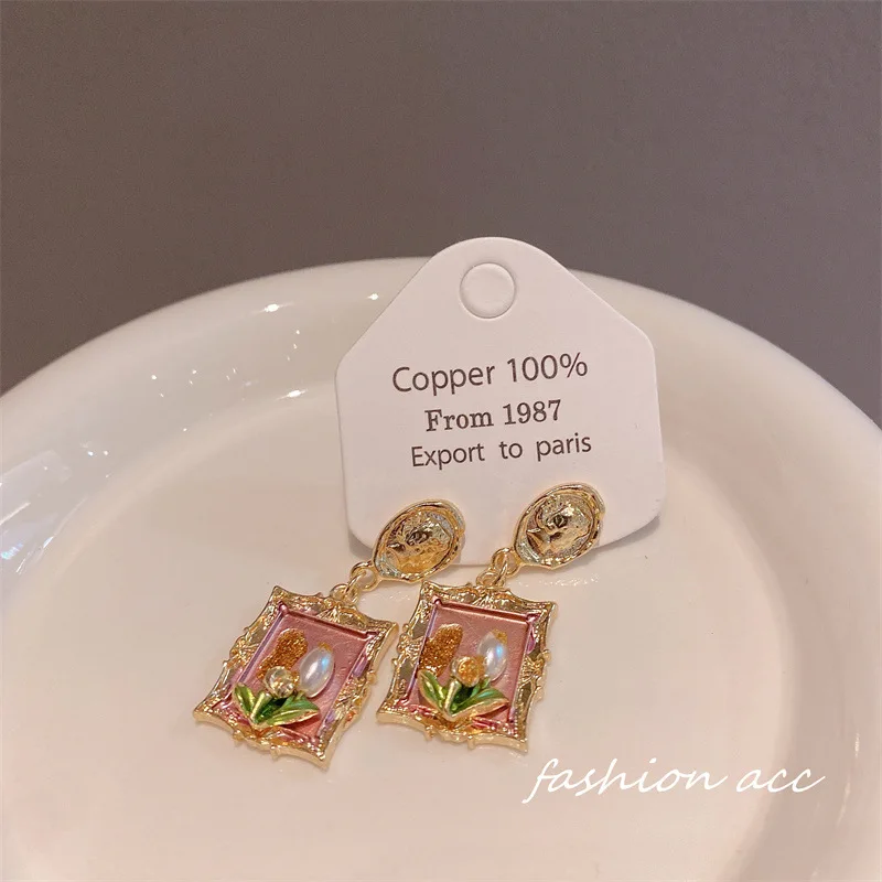 2024 Trendy Plating Sterling 925 Silver & 18K Gold Earrings Trendy Wedding & Party Jewelry with Pearl Inlay