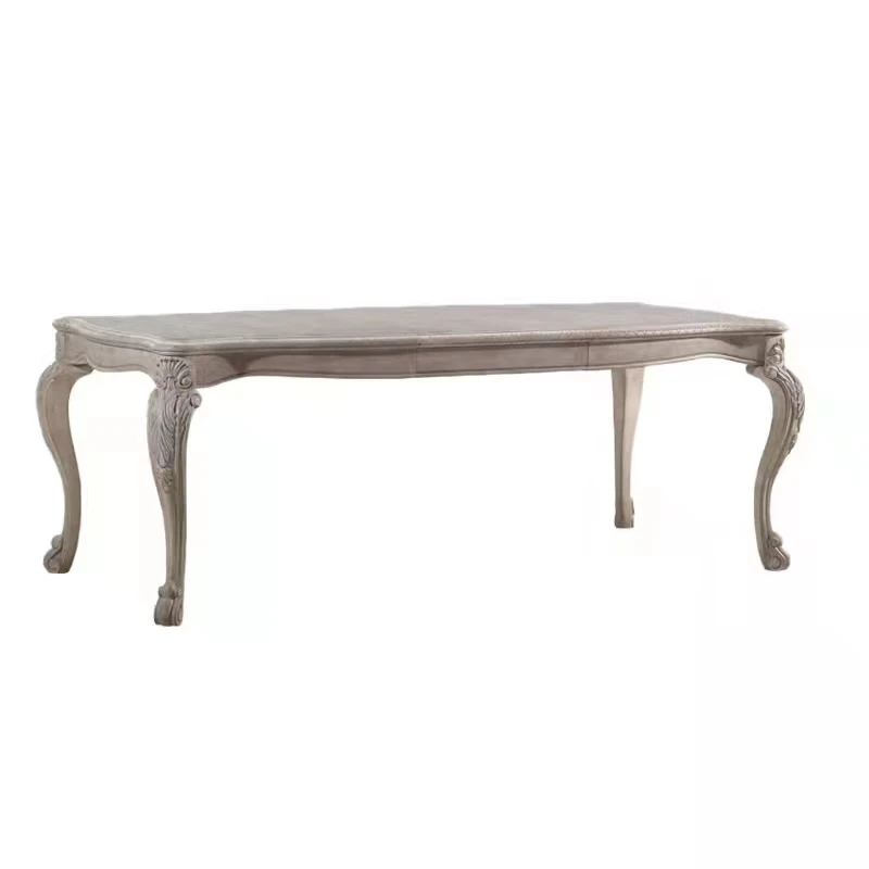 American retro light luxury high-end carved Renaissance imprint eight solid wood table dining chair