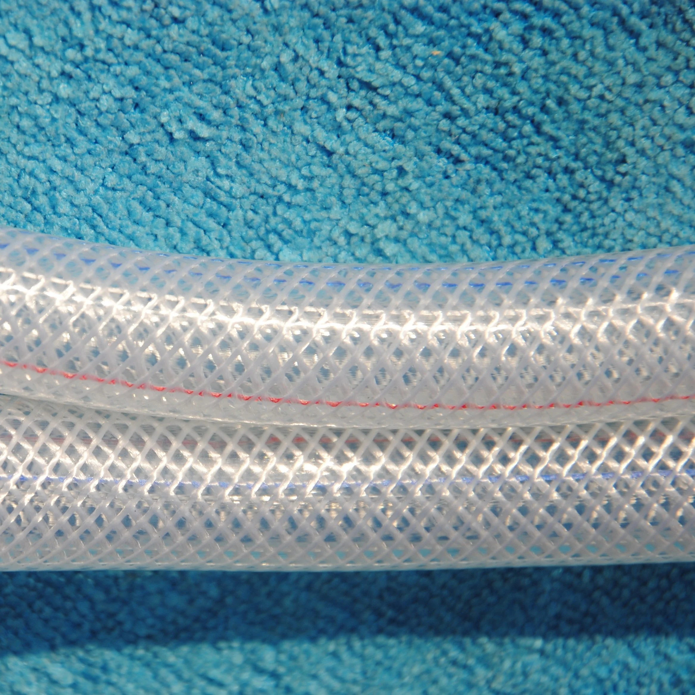 JG Clear Swimming Pool PVC Clear Hose Pipe Non Smell Fiber Braided PVC Garden Water Hose