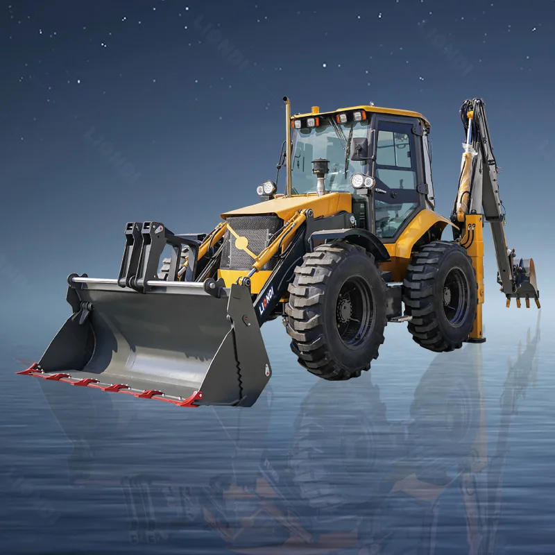 New Diesel CE Epa Engine Large Mini Retroexcavadora Farm Tractor Backhoe Excavator Loader 4x4 Backhoe