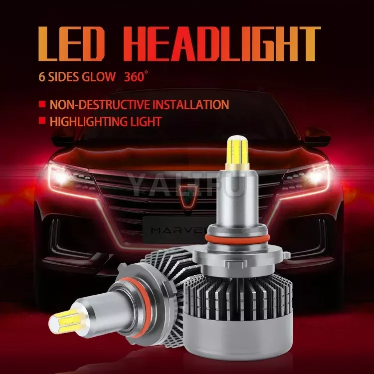Wholesale Auto 2020 new model 360 degree 6000K 6500k H3 H7 9005 9006 car  LED headlight for all cars